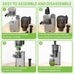 Cold Press Juicers, 6.5" Extra Large Feed Chute 350W Hands-Free Slow Masticating Machine - Image 4
