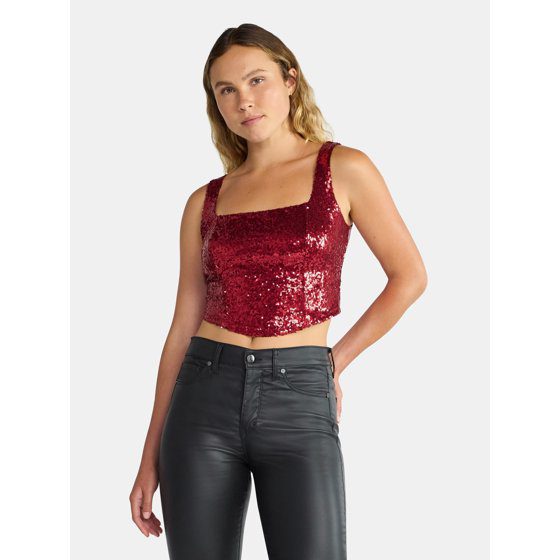 sequin corset top