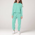 TSHXS Girls Outfits Size 10-12 Kids Clothes Girls Size 10-12 Kids Girls Clothes Stylish Tops And Pants With Pockets Clothing Sets 2 Piece Outfits 7-8 Years Green