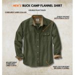 Legendary Whitetails Men's Buck Camp Flannel Shirt Long Sleeve Button Down 100% Cotton - Image 6