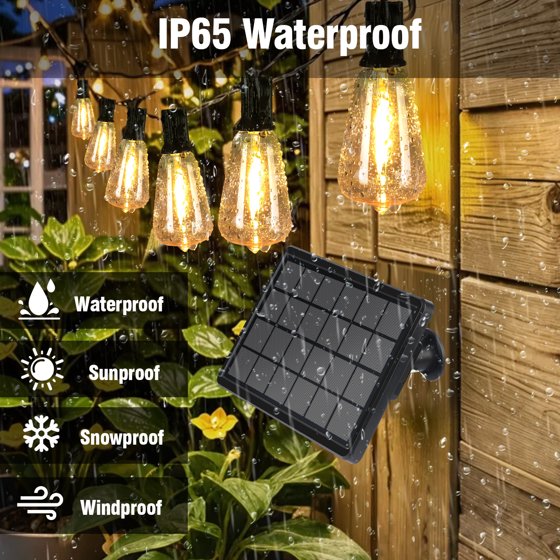 outdoor string lights solar powered