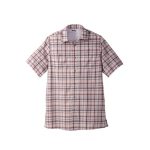 KingSize Men's Big & Tall Plaid Wrinkle-Resistant Short Sleeve Button Down