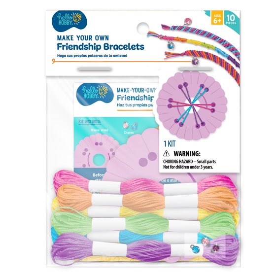 Hello Hobby Friendship Bracelet Making Kit, Child Craft Kits