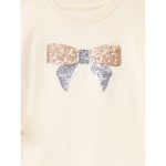 Wonder Nation Little Girls Ruffle Sweatshirt and Legging Outfit Set, Sizes 4-10 - Image 3